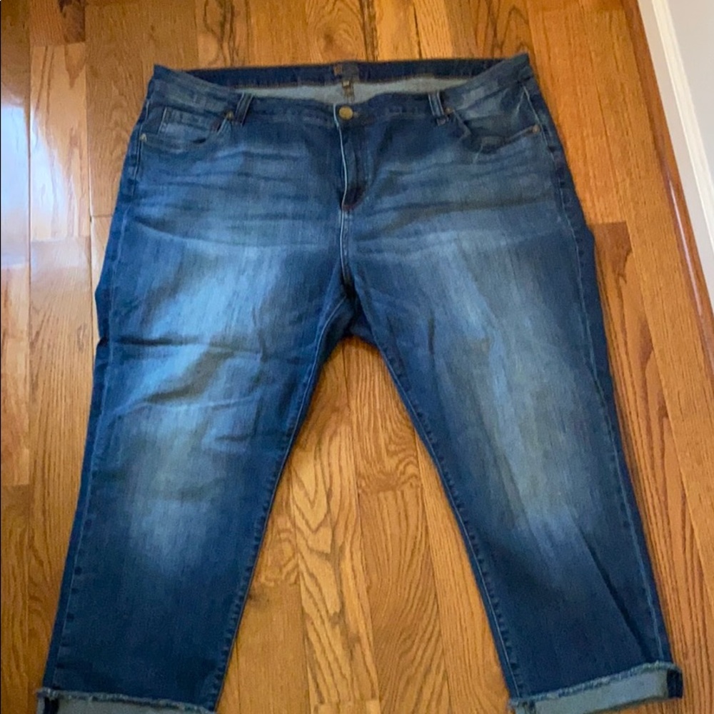 Jeans cuffed
